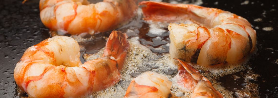 Teppanyaki mit shrimps